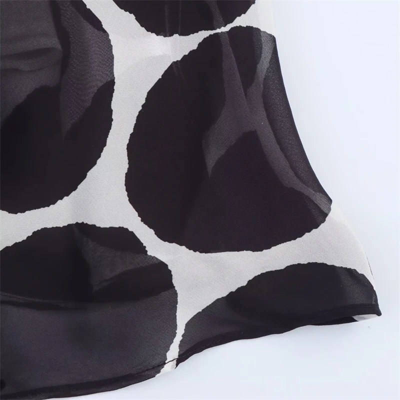 KEYANKETIAN été nouvelles femmes dégradé à pois imprimé robe MIDI style rétro Sexy drapé dos nu sans manches longues robes