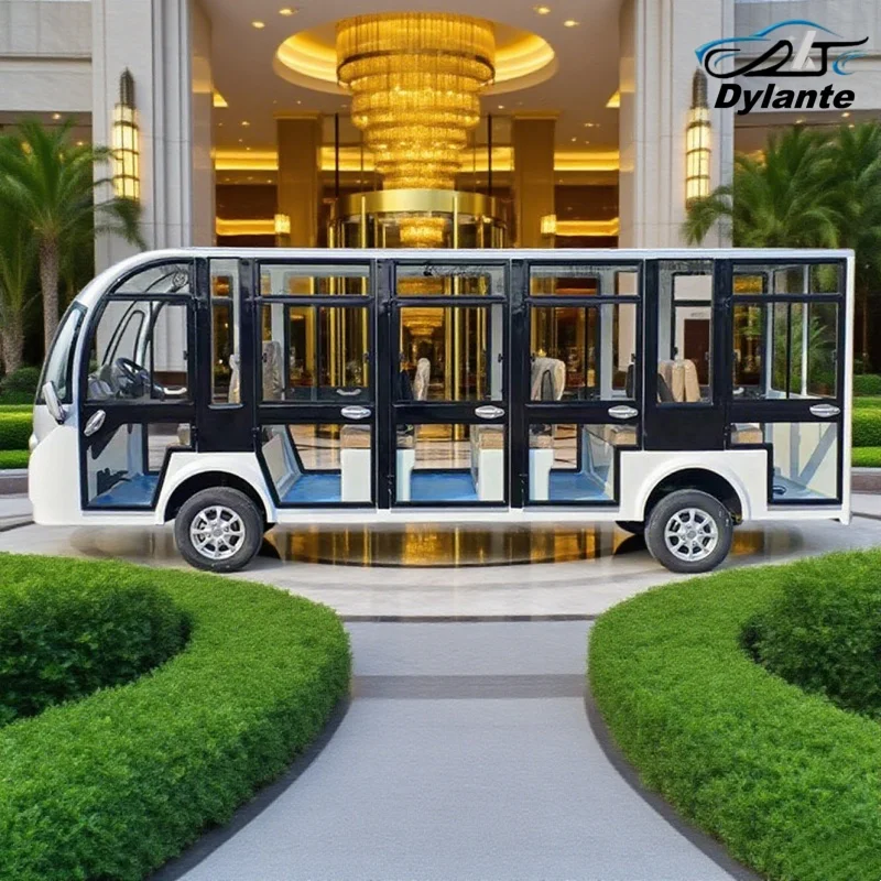 Latest Design 8 11 14 17 Seater Electric Sightseeing Bus High Quality Tour Shuttle Bus Tourist Car For TranSporTing Tourists