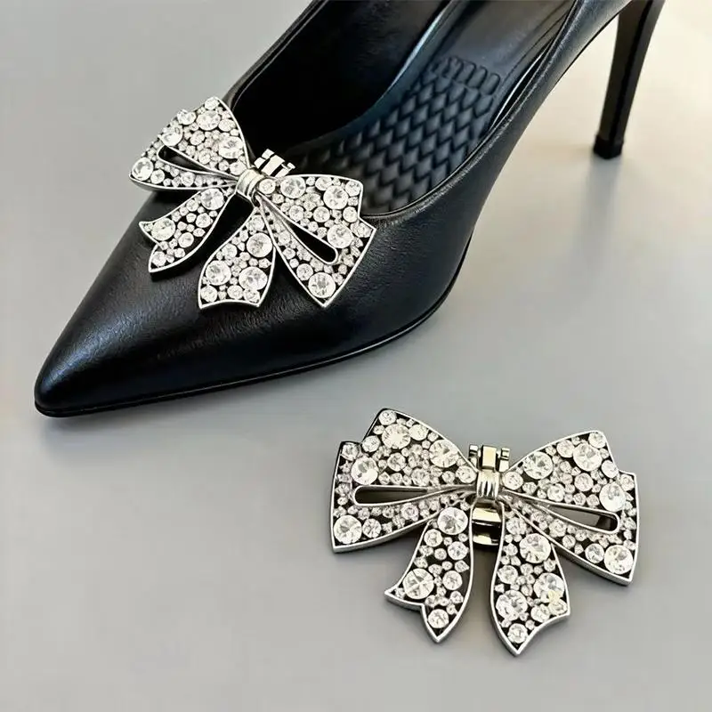 Crystal Rhinestones Bow-Knot Shoe Clips Or High Heels Sandals Boots Bridal Wedding Party Shoes Flower DIY Craft Shoes Decoration