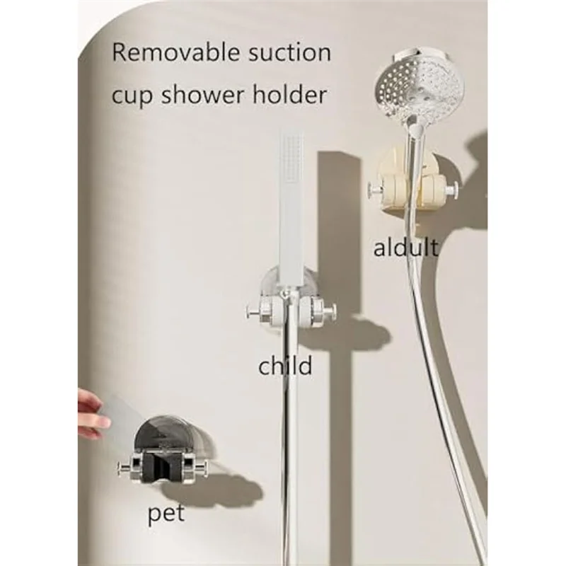 

ABMR-3 шт. держатель для душа на присоске, держатель для насадки для душа, настенное крепление, универсальный держатель для душа на присоске, регулируемый, простая установка C