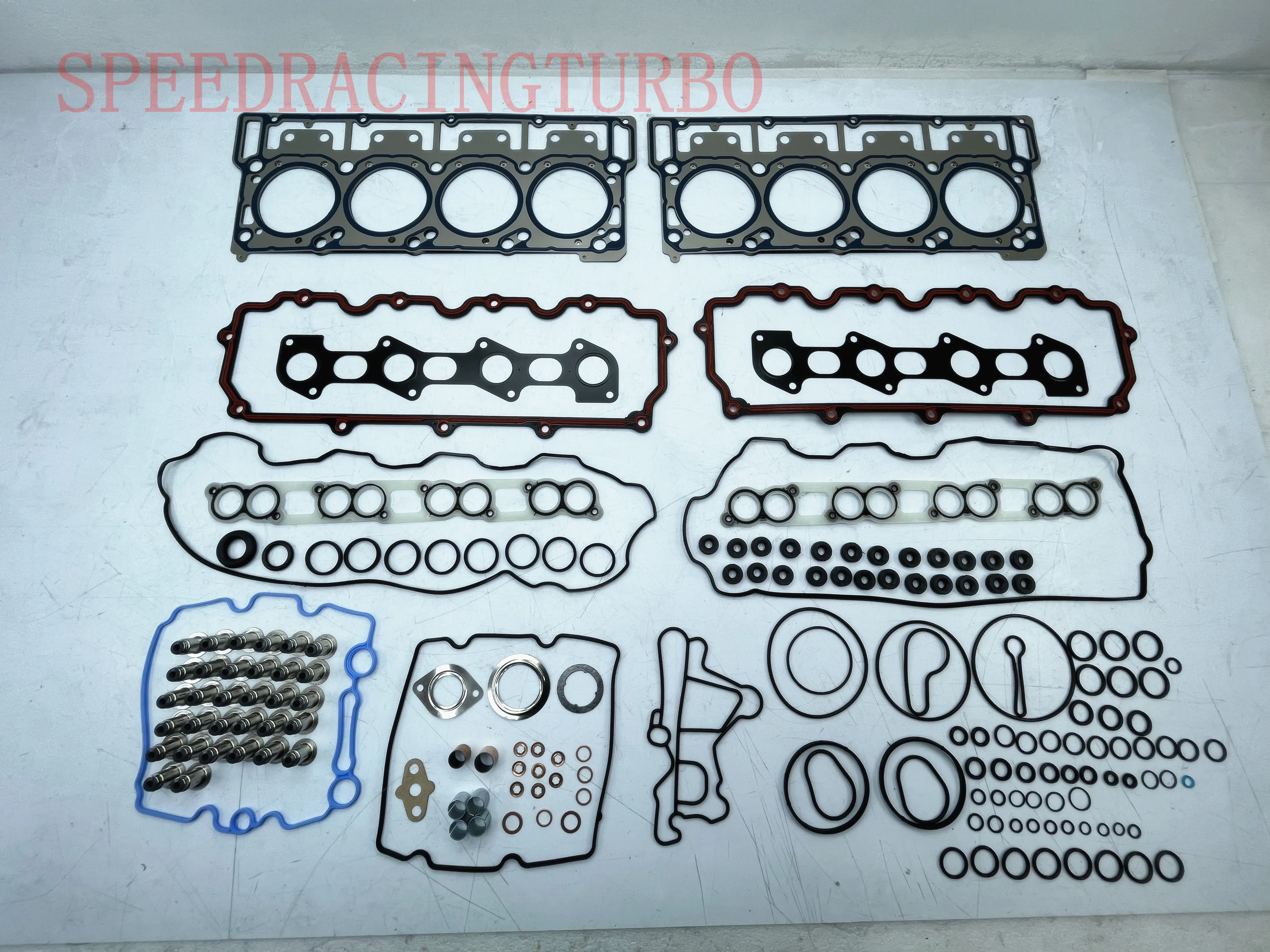 Full Gasket Set w/ 20mm Dowels Head Studs Fit 03-10 Ford 6.0L DIESEL TURBO