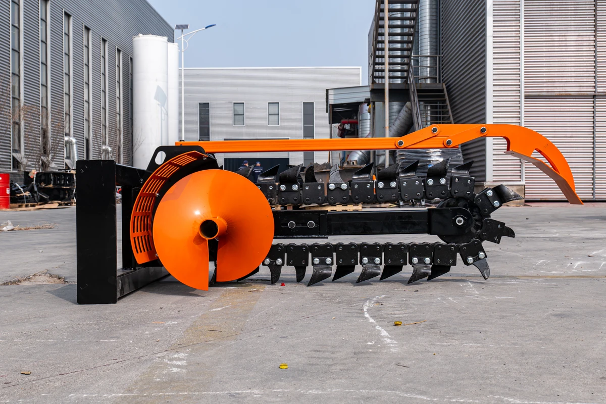 Over House Hydraulic Trencher For Mini Skid Steer Loader, Excavator And Wheel Loader
