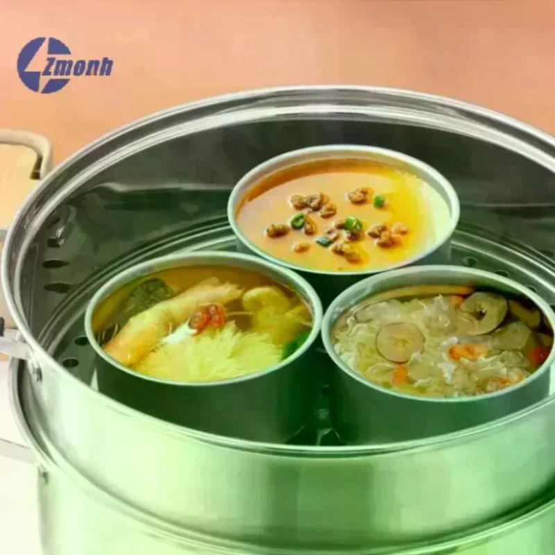1/3/5PCS Stainless Steel Steamed Egg Bowl Ramen Rice Fruit Salad Stew Bowls With Lids Soup Cup Food Container Kitchen Tableware - view 2