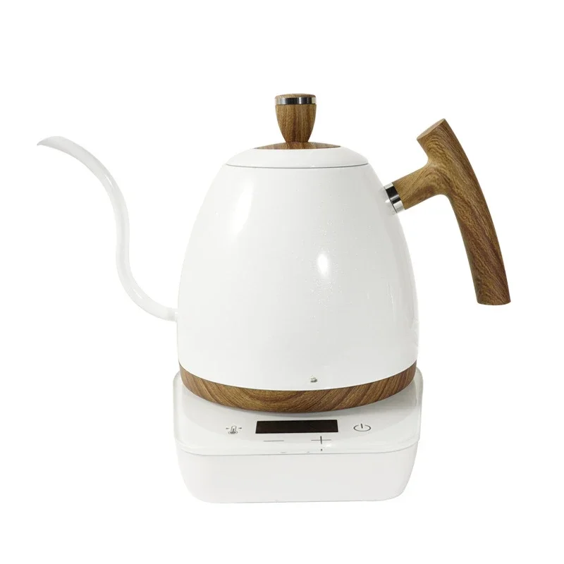 Temperature-controlled hand-washed coffee pot Temperature-adjustable stainless steel slender mouth intelligent electric kettle