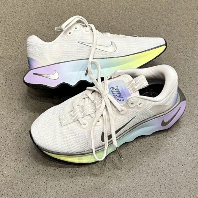 Nike Motiva SE Beige Rainbow Gradient Women Wave-soled Lightweight Cushioned Running Shoes Daily Jogging Sneakers HJ6209-001
