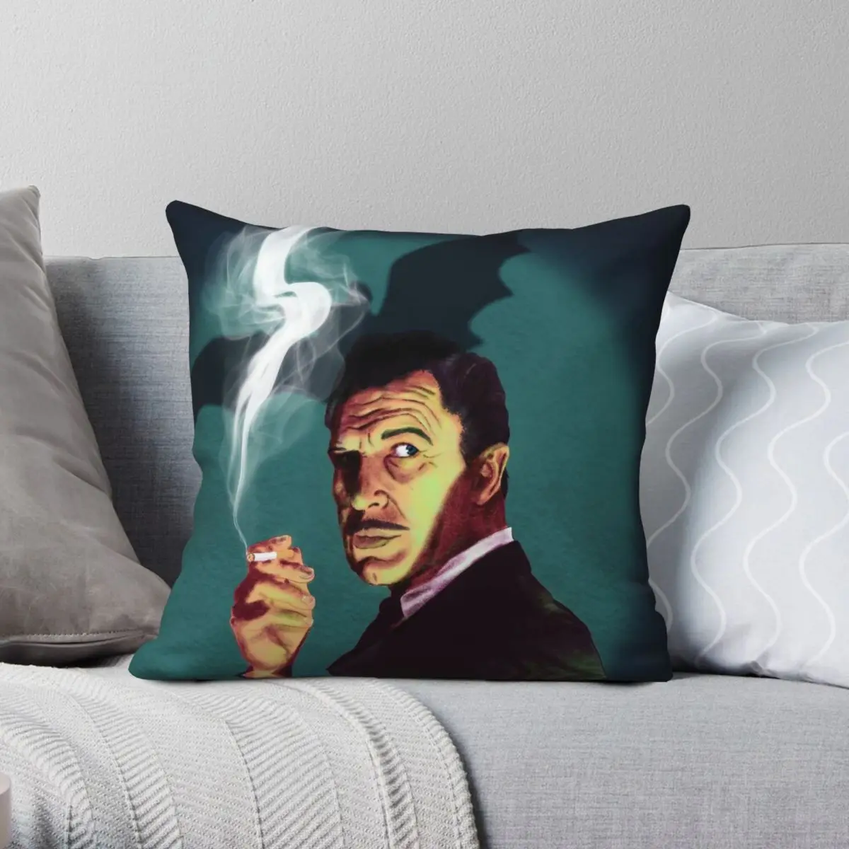 

Vincent Price Actor Pillowcase Polyester Linen Velvet Printed Zip Decorative Throw Pillow Case Bed Cushion Cover