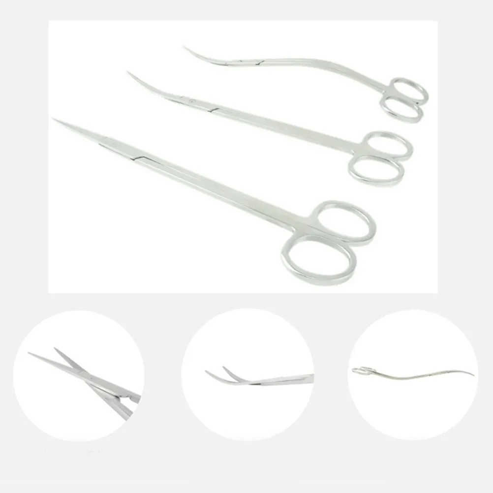 

3Pcs Ergonomic Stainless Steel Aquatic Plant Scissors Kit Smooth Cutting Non-Stick Blades Ideal for Home Salon Aquascaping Use