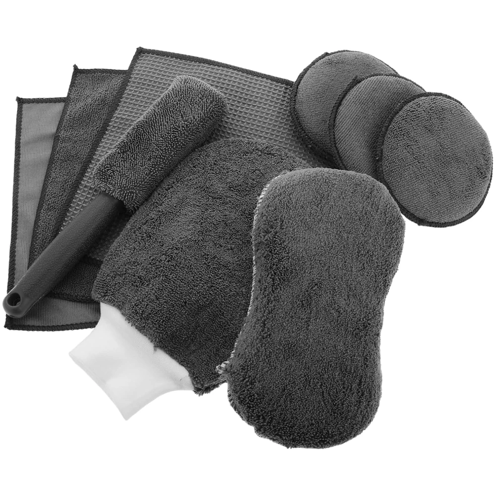 

1 Set Car Wash Set Towels Car Wash Accessories Polyester Cotton