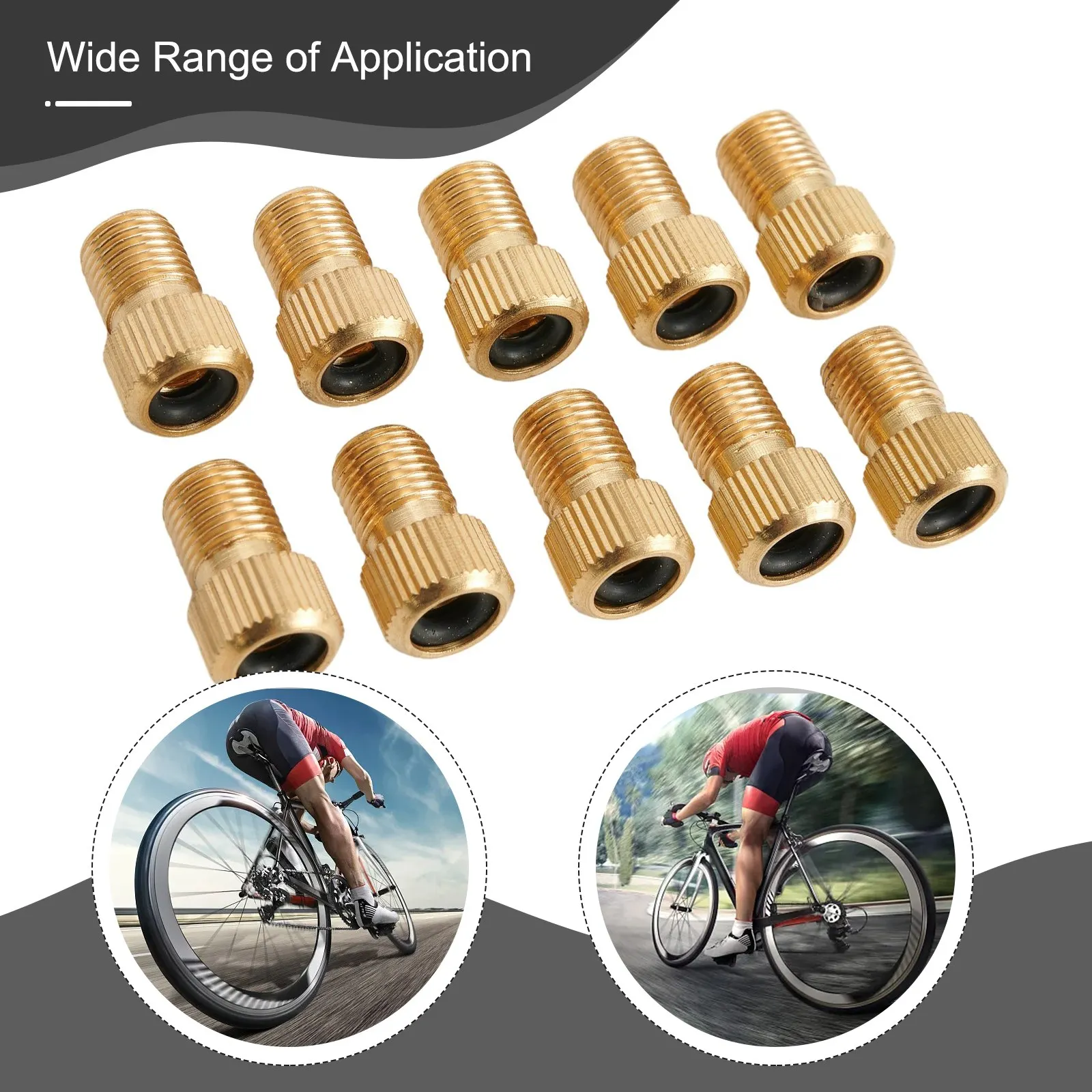 Upgrade your bike's accessories with this practical bicycle valve adapter for French to Dunlop car valve (80 characters)