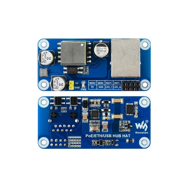 raspberry-pi-zero-用-poe-イーサネット-usb-ハブ-hat、1x-rj45、3x-usb
