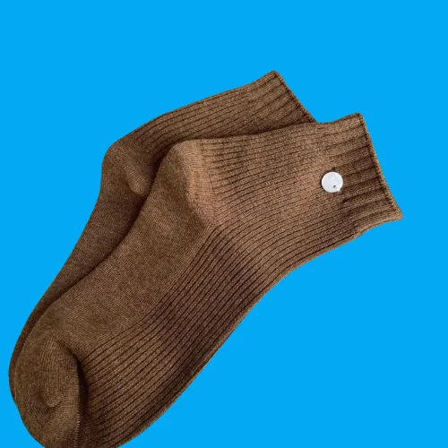 Chaussettes coréennes à coquille pour femmes, tube moyen, style étudiant, mignon, polyvalent, solide, document, chaud, automne, marron, 5/10 paires