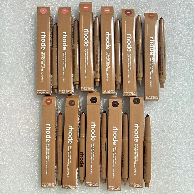 Rhode-Bolígrafo con forma de labio, péptido de piel, delineador de labios, tatuaje despegable, brillo de labios de larga duración, tinte de contorno, tinte de labios desgarro, cosmético
