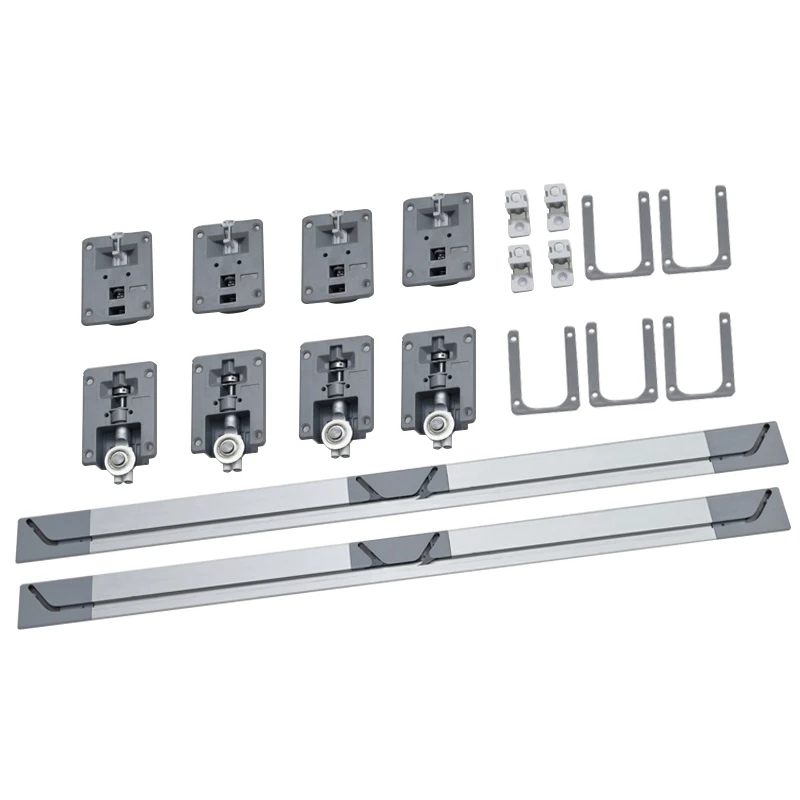 SSOUIM Kit de quincaillerie pour porte coulissante de placard, armoire ou porte de bus, avec glissiè