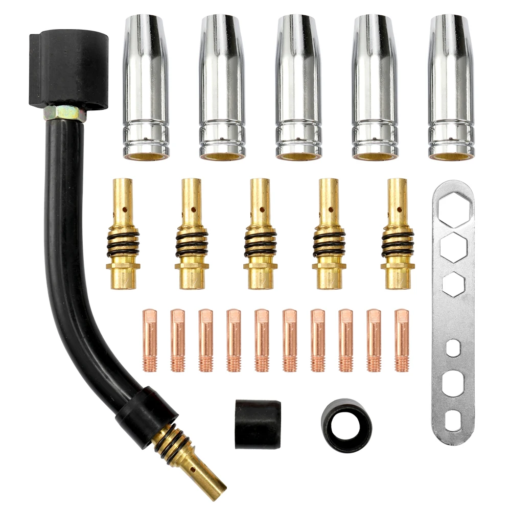 24 szt. 15AK palnik do spawania osłona na elektrody pręt łączący końcówki zaczep kulowy ciągnika zginania 0.8mm/1.0mm do spawanie MIG obrabiarek
