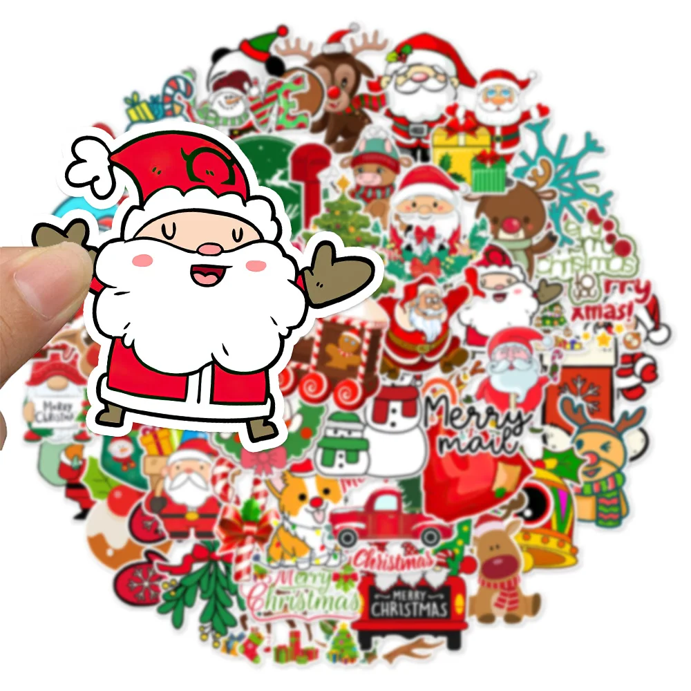 50PCS Christmas Series Holiday Decoration Graffiti Stickers DIY Phone Case Laptop Tablet Toy Stickers