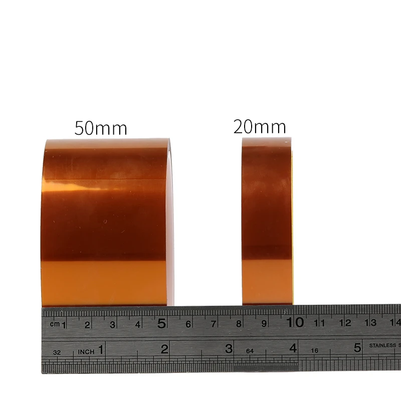 Resistente ao calor fita dupla face Kapton, fita adesiva de poliimida, alta temperatura, 10m por rolo, 0.1mm espessura