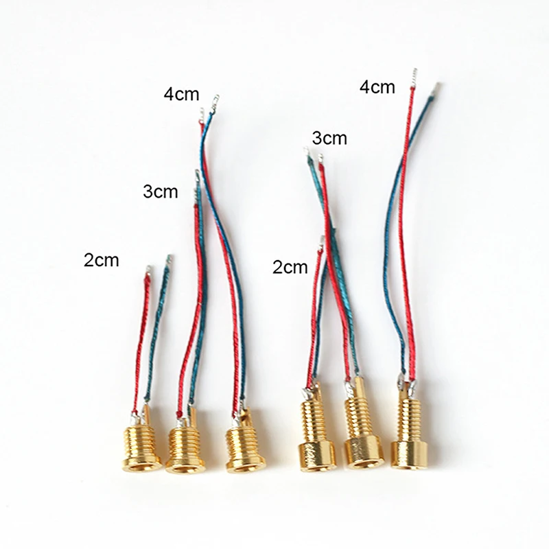 Universal Pin Socket Female Socket With Soldering Wire Mmcx Pure Copper Gold Plated Built-in Hreaded Nut Holder