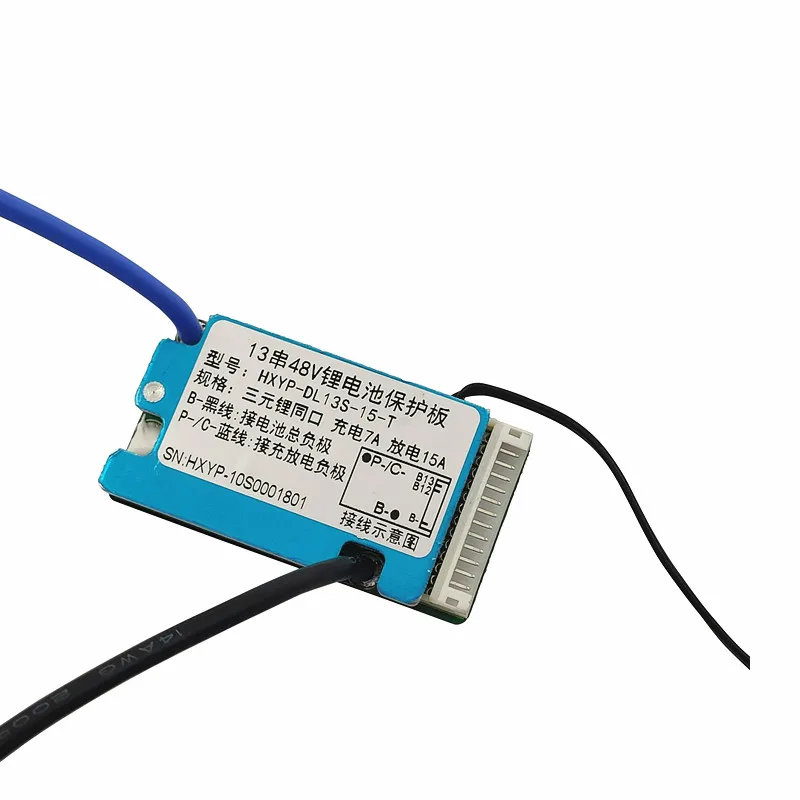 48V BMS 10S 13S 15A 18650 BMS dla trójskładnikowej baterii litowej rower elektryczny BMS 48V z ochroną przed temperamentem Common/Split