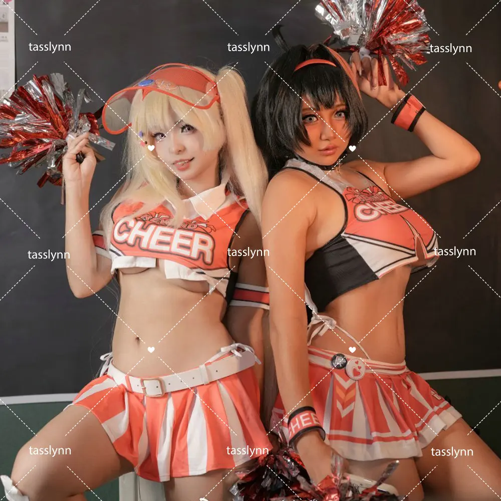 NIKKE Amanda Bay Cosplay The Goddess of Victory Sexy Clay Cheerleading Dress Clay Skirt Women's Sports Uniform Cosplay Costumes