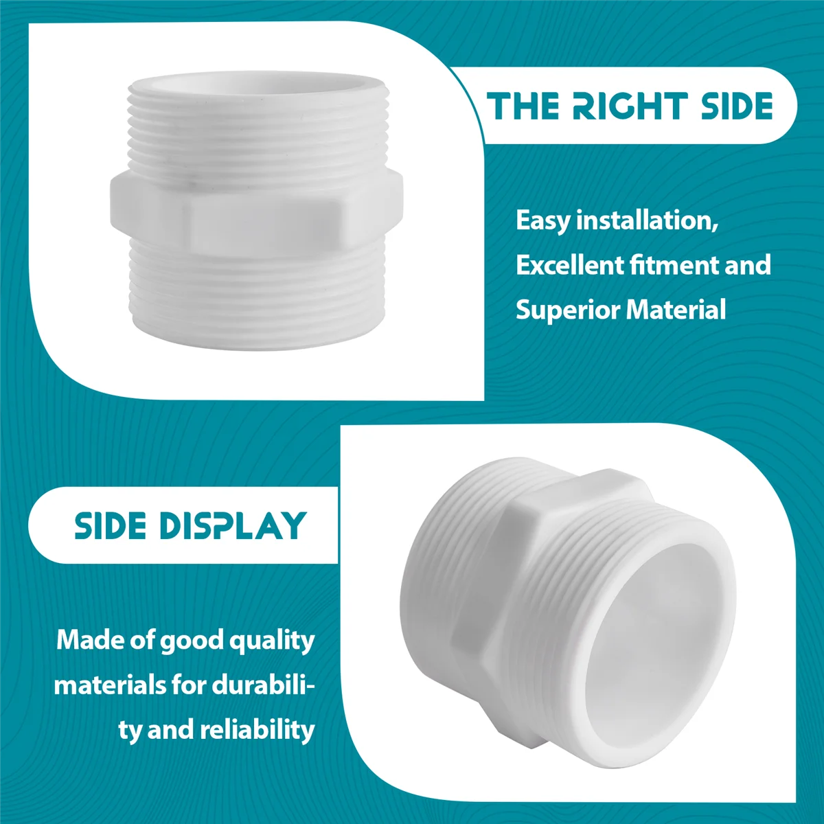 SMIEA Zwembadslang Adapter 1.5 Inch voor Intex Coleman Zwembadpomp Slang met Ring Pakkingen Zwembad Slang Adapter Onderdelen