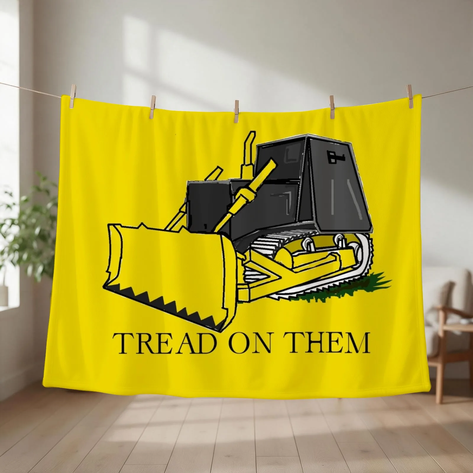 Marvin Heemeyer: Tread on them, Killdozer Throw Blanket couch cozy soft plush fuzzy picnic outdoor blanket