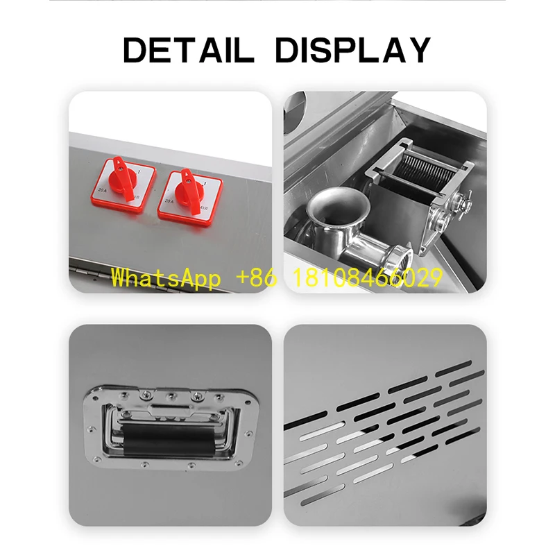 

Промышленная коммерческая электрическая мясорубка, полностью автоматическая пищевая машина