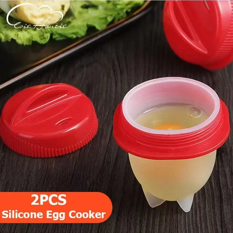 

Silicone Egg Boiler Cooker Non-Stick PoachersMulti-Function Mini Eggs, Mold Cups, Steamer, Kitchen Gadgets, Cooking Tools, 2Pcs