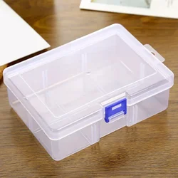 1pcs Transparent Plastic Storage Organizer Compartment Adjustable Container Box For Jewelry Button Rectangle Box Case