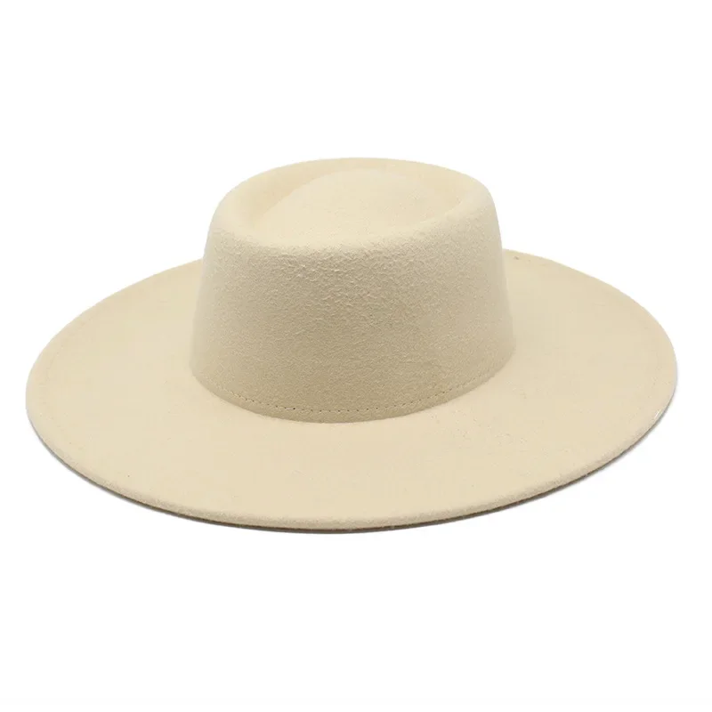 spring autumn Women's cap hats for men fedoras felt Bowler hat wide brim winter new fashion chapel Beach outing fascinator 2024