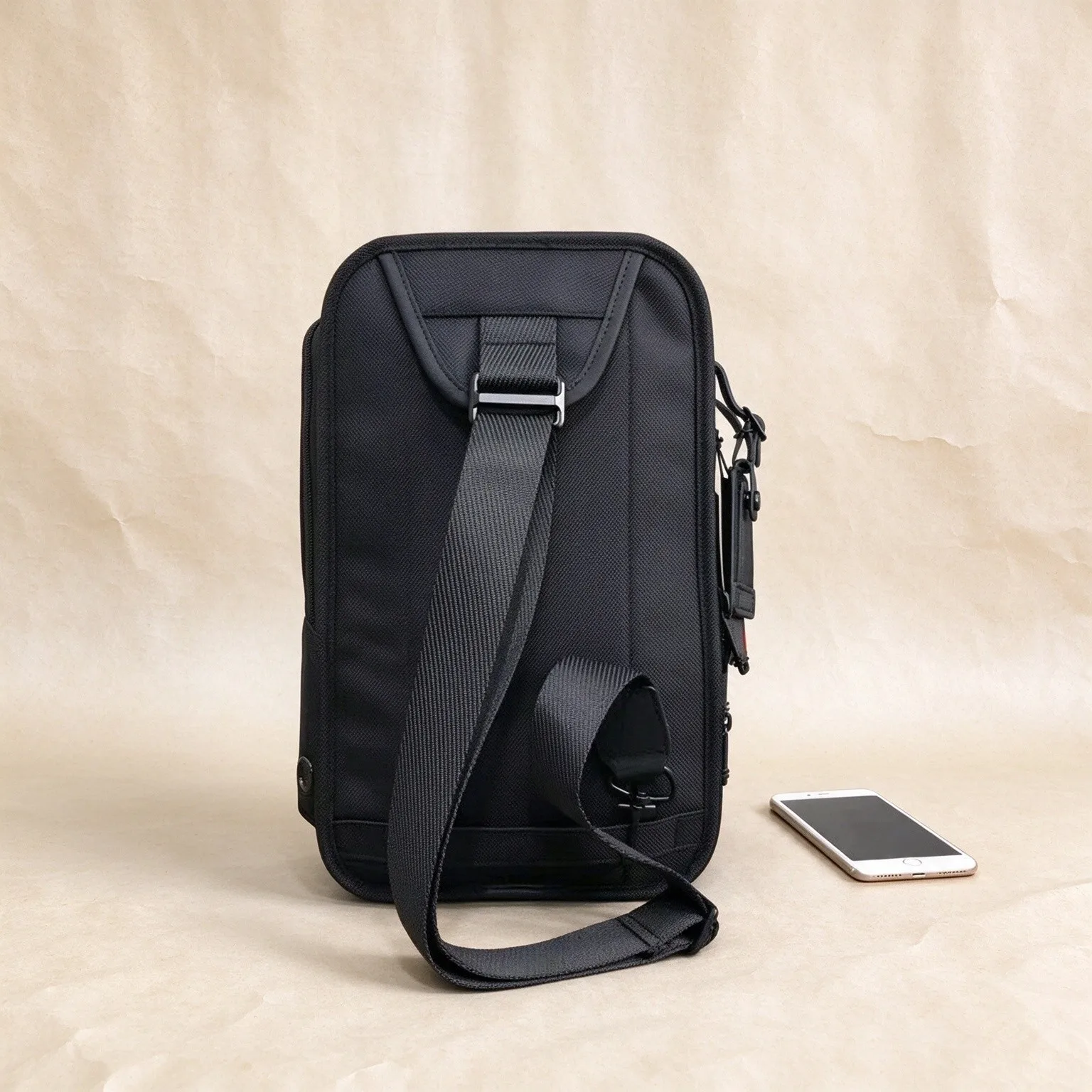 Men's Large Capacity Nylon Chest Crossbody Bag, Trendy Stylish Business Sling Shoulder Bag