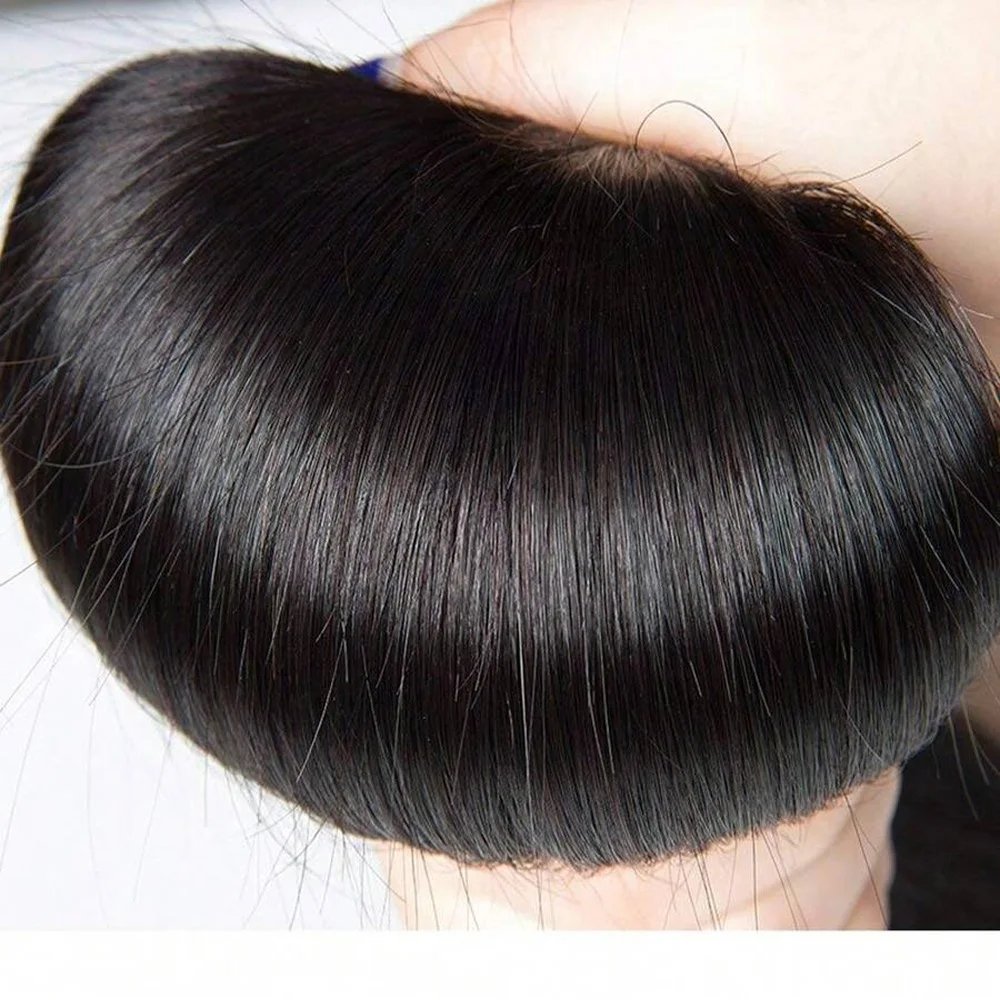 Pacotes retos de cabelo humano 100% não processado cabelo virgem brasileiro feixes de cabelo humano para mulheres cor natural