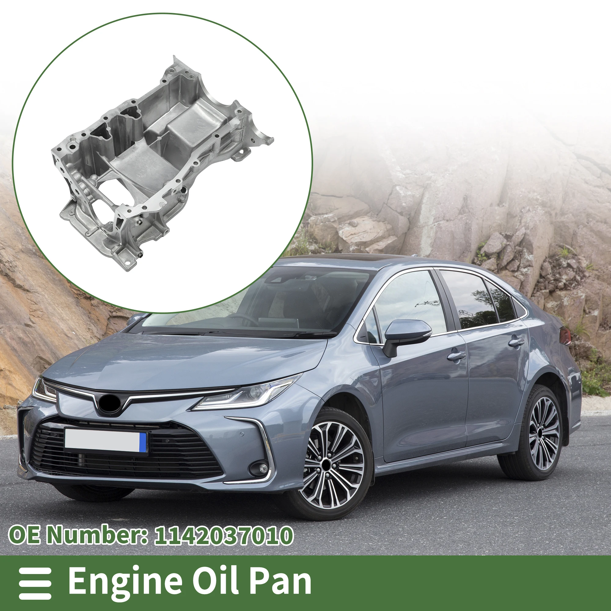 

UXCELL 1 Pcs No.1142037010 Engine Oil Pan for Lexus CT200h 1.8L 2011-2017 Aluminum