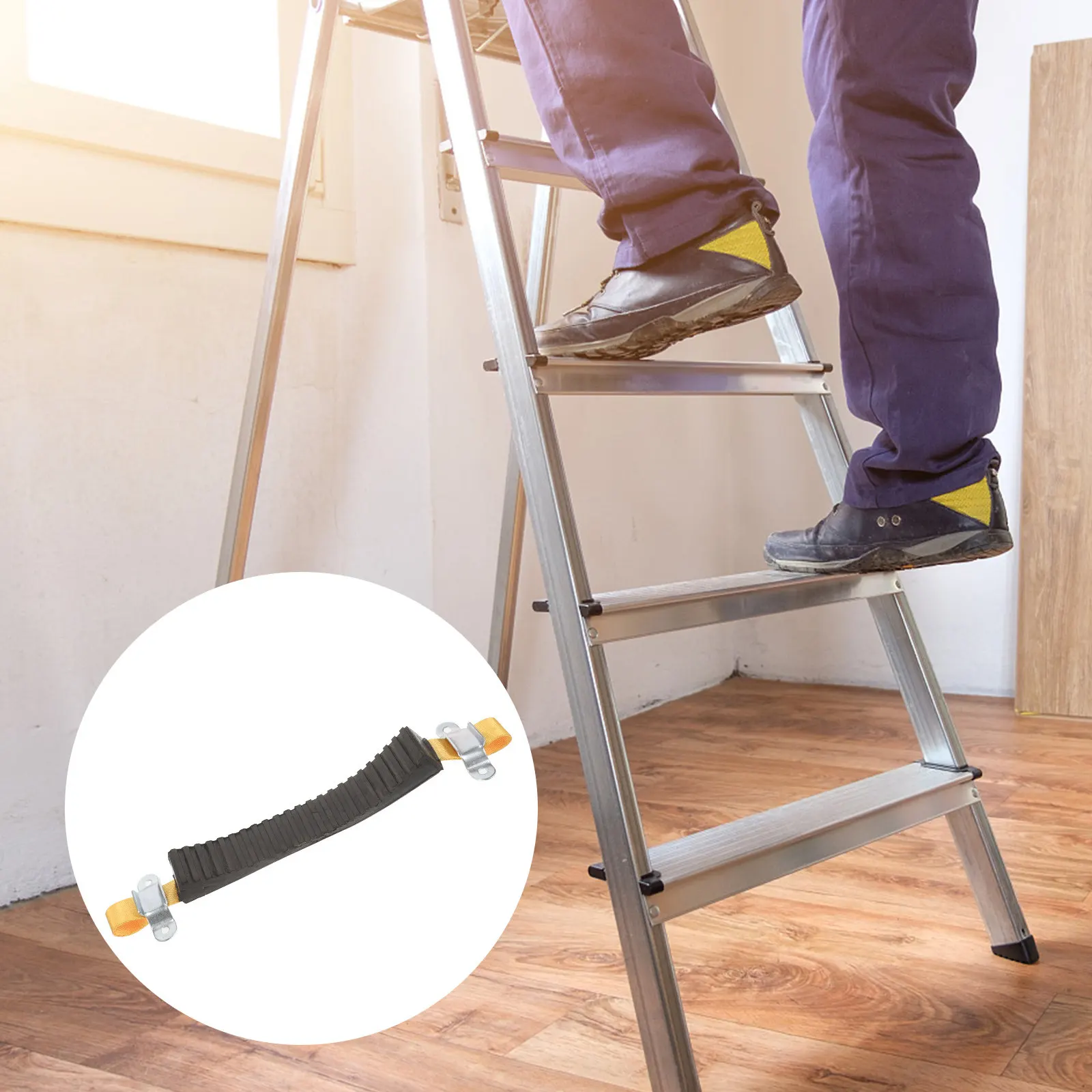 Ladder Pole Terminal Non-Slip Cover Pad for Telescopic Climbing Bamboo Extension Ladders Rubber Iron Cloth Built Tough Safety