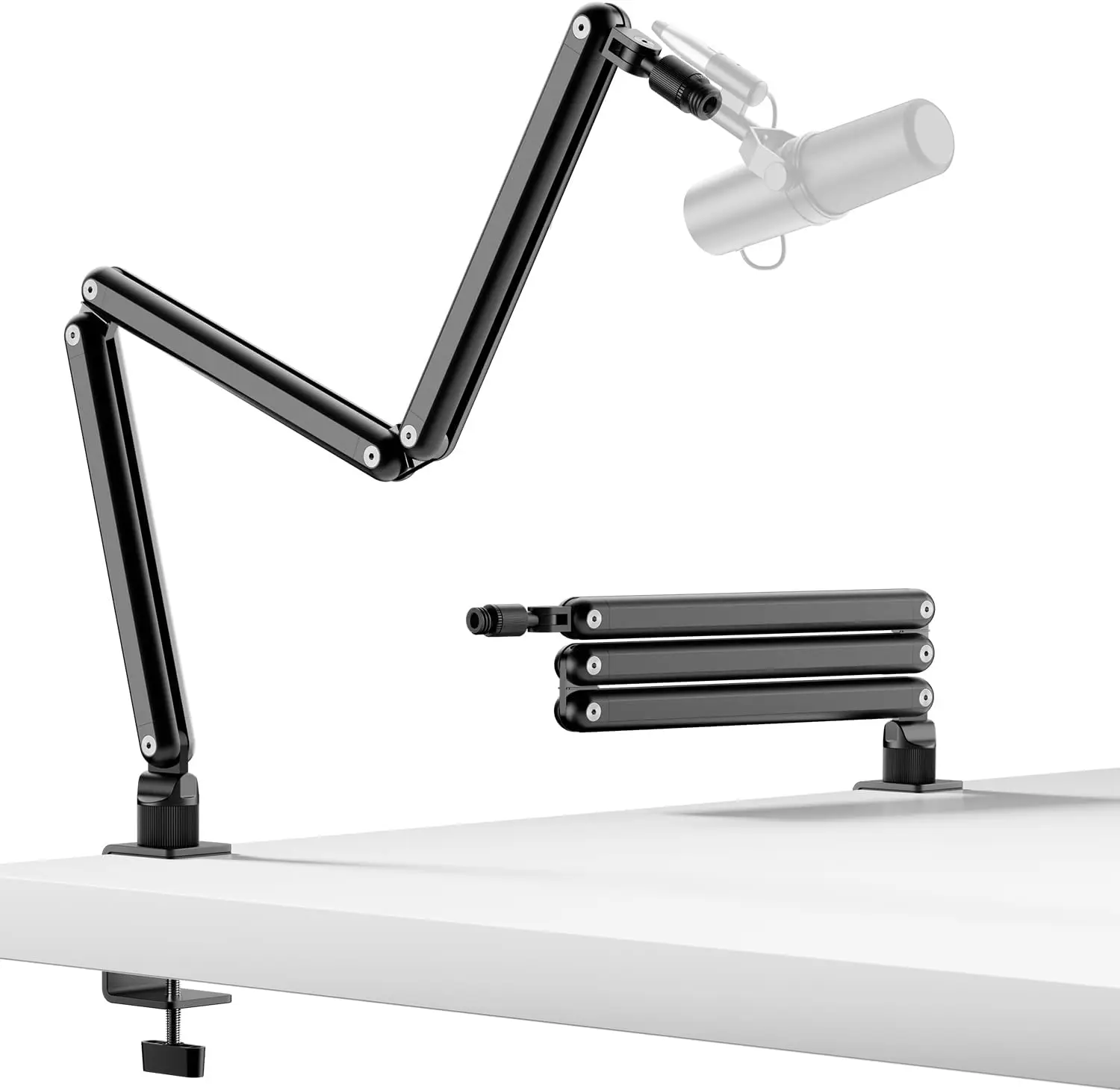 

Adjustable Microphone Arm with Cable Management, Rotatable Desk Stand for Light Mics up to 3LB