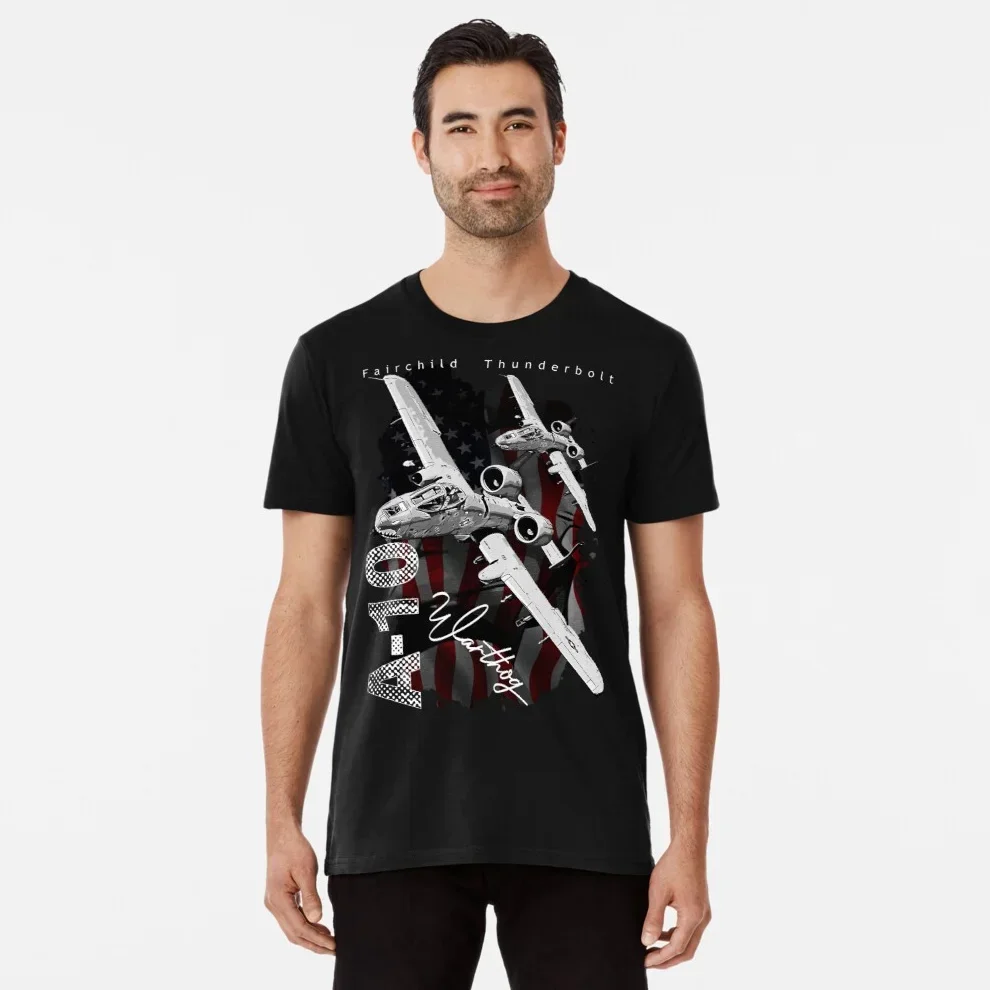 A-10 Warthog Thunderbolt II Attack Aircraft T-Shirt 100% Cotton O-Neck Summer Short Sleeve Casual Mens T-shirt Size S-3XL