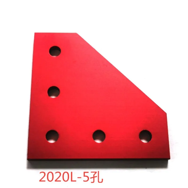 Aluminum 5-hole/7-hole 2020/3030/4040/4545 Connecting Plate T-shaped L-shaped Reinforcement Plate Right Angle Connection Black