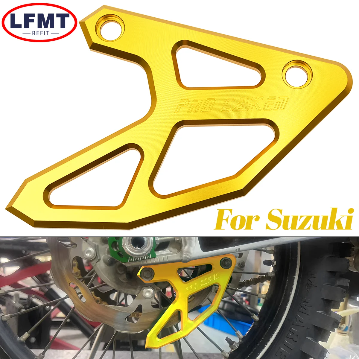 

For Suzuki RM125 RM250 RMZ250 RMZ450 RMX450Z RM RMZ 125 250 450 RMX 450Z Motorcycle CNC Rear Brake Disc Protection Cover Parts