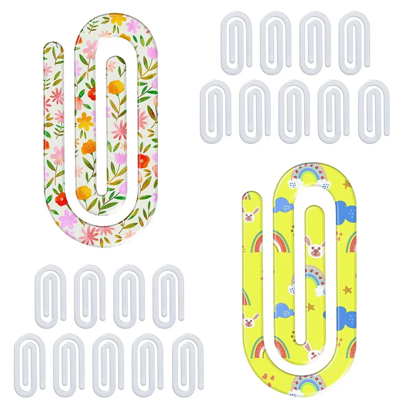 AT02-20 Pack Sublimation Blanks Acrylic Paper Clips,4Inch X 2Inch Jumbo Sublimation Paper Clips For Office Home School DIY