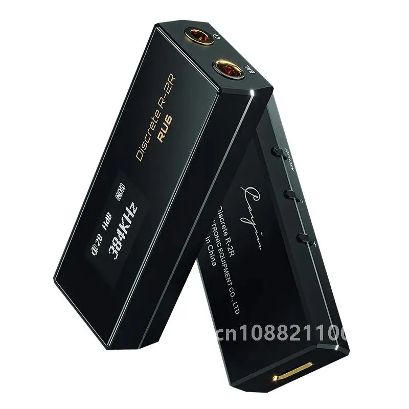 RU6 Portable USB DAC Headphone Amplifier USB Dongle R2R DAC with 3.5mm and 4.4mm Headphone Output