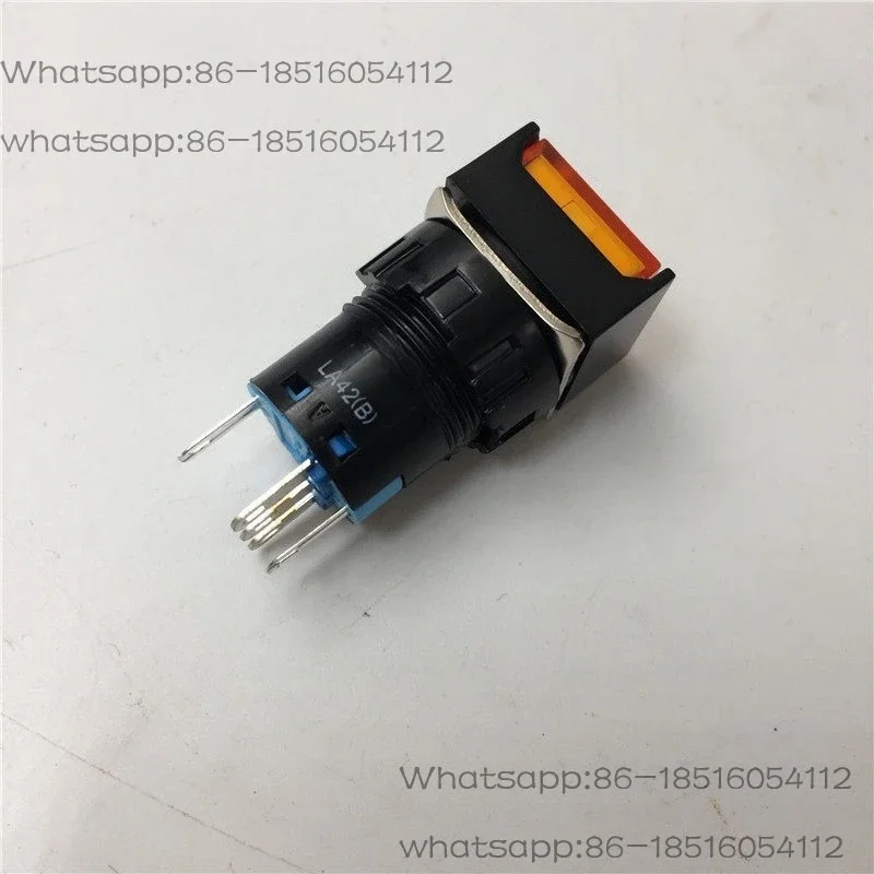 φ 16mm rectangle reset button switch LA42 (B) yellow, spot