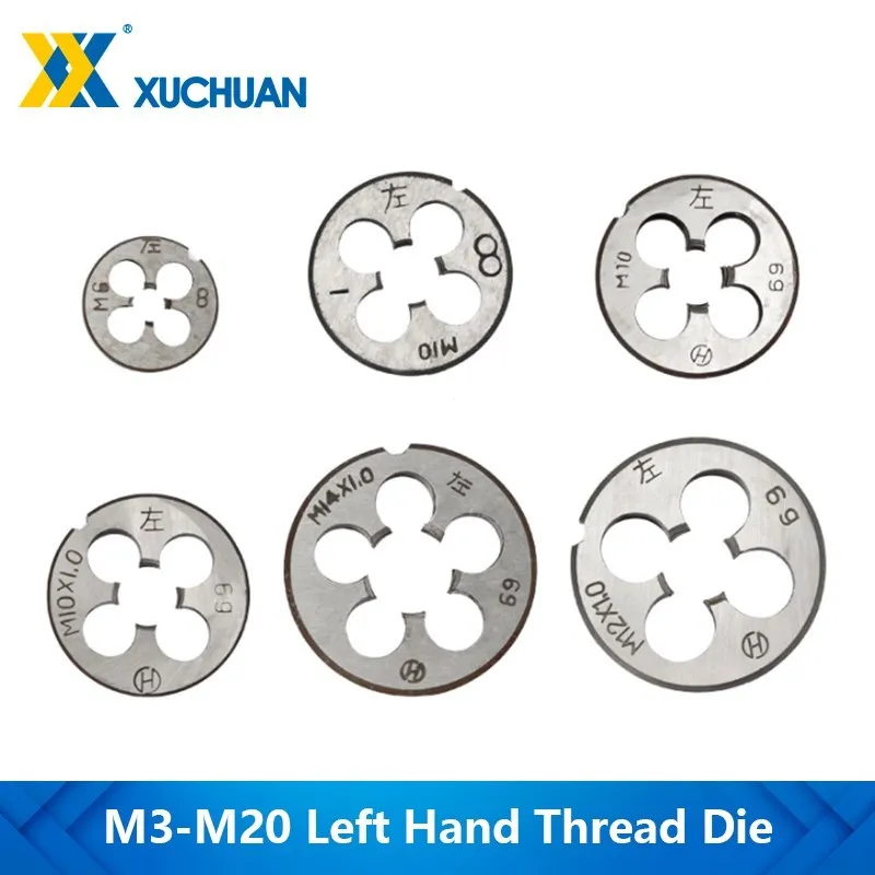 Left Hand Thread Die M3 M8 M10 M12 M14 M16 M18 M20 for Metalworking Metric Die Screw Thread Die Tool Hand Tool