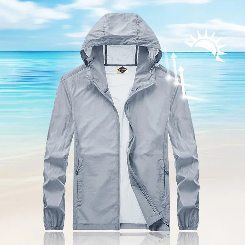 Coat Summer for Men Stylish Men\'s Jackets Hooded Clothing New Hoodies and Sweatshirts Windbreaker Male Running Man Anorak Mens