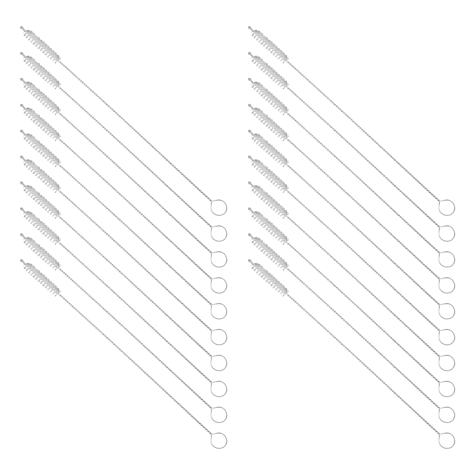 

20pcs For Baby Bottles Stainless Steel Long Handle Cleaning Reusable Tube Cleaner Flexible Bristles Straw Cleaning Kids Straw