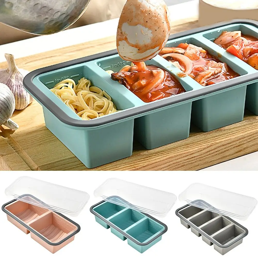 Langlebige 2/3/4-Fächer-Lunchbox, unterteilt, mikrowellengeeignet, Picknick-Aufbewahrungsbox, tragbare Lunchbox für Kinder und Erwachsene, Lunchbehälter