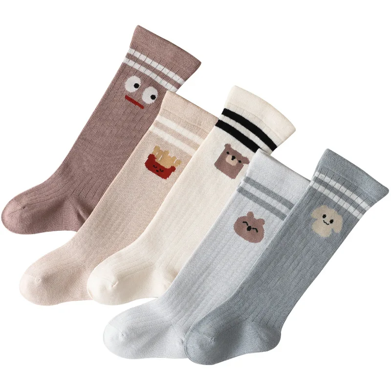 Baby Socks Autumn Winter Soft Cotton Newborn Cartoon Baby Knee High Long Socks Infant Boy Girls Socks Floor Sock Shoes Spring