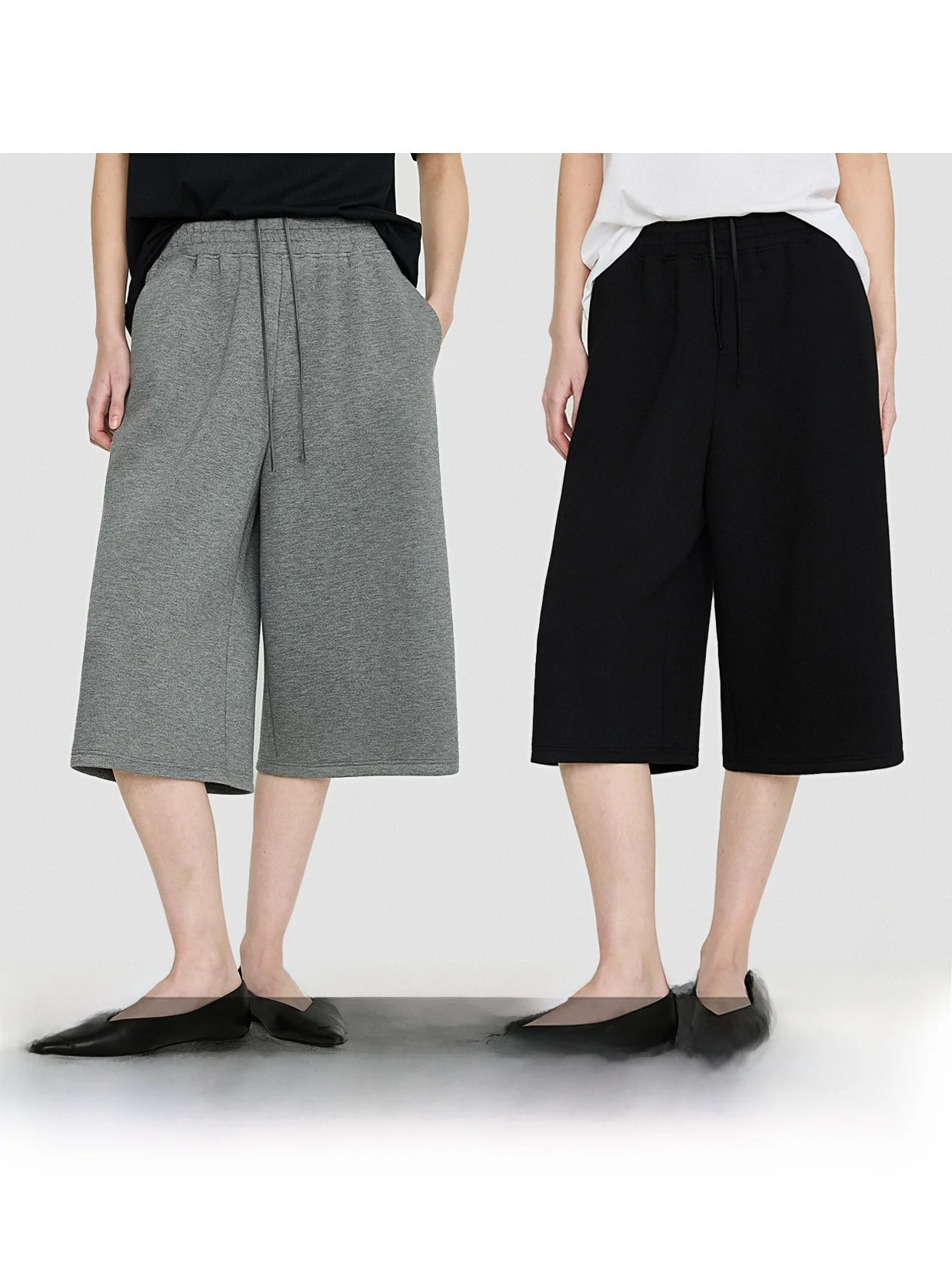 

Спортивные свободные брюки прямого кроя с высокой плотной текстурой, легкие в уходе, универсальные повседневные брюки с эластичным поясом.