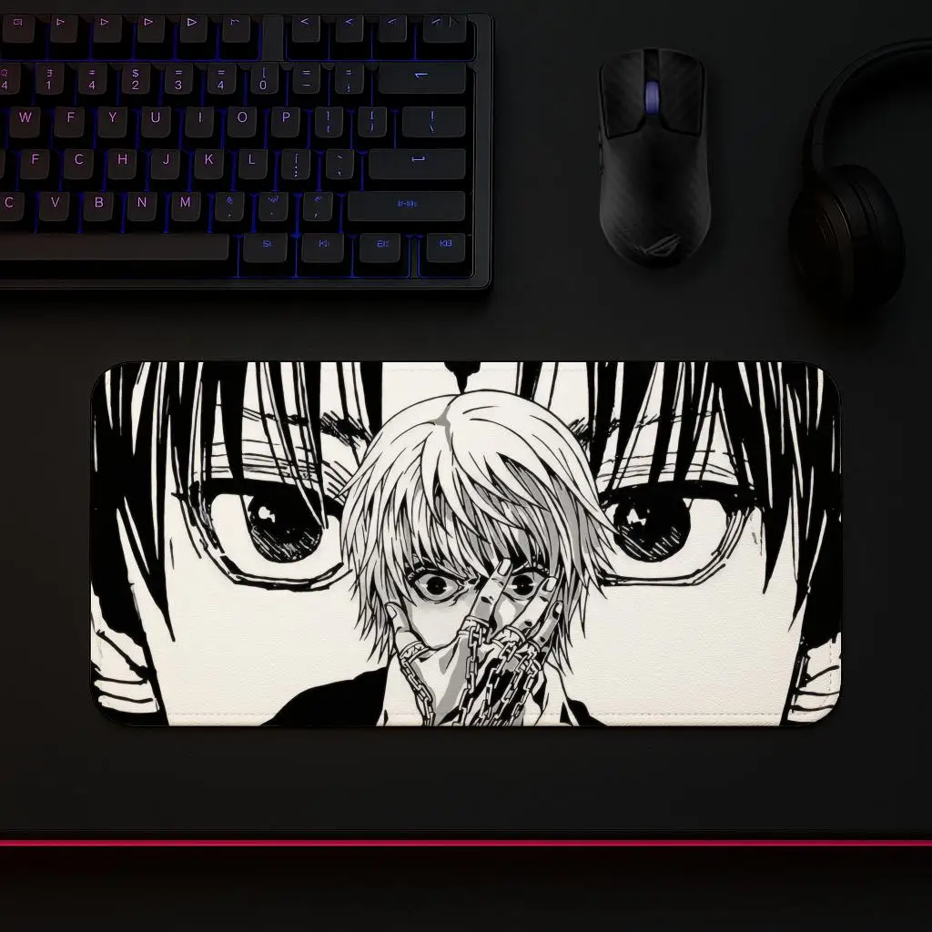 HUNTER X HUNTER Sharingan Mouse Pad Play Mat,Large XXL90x40cmx5mm,stitch Desk Mats,Gaming Accessories,PC Parts