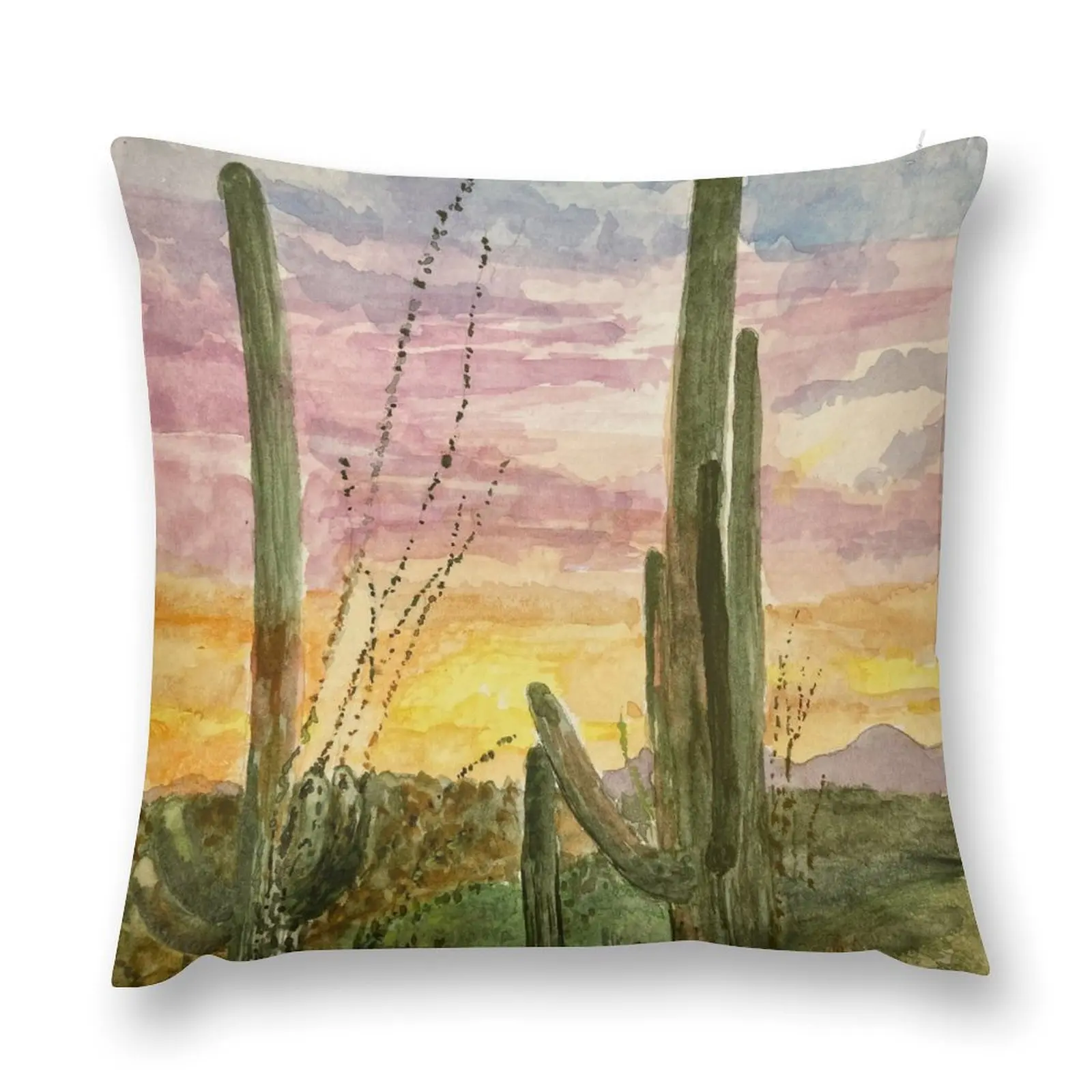 

So Close Saguaros Throw Pillow Pillowcase autumn pillowcase Pillowcase Cushion Sofa Cushions pillow