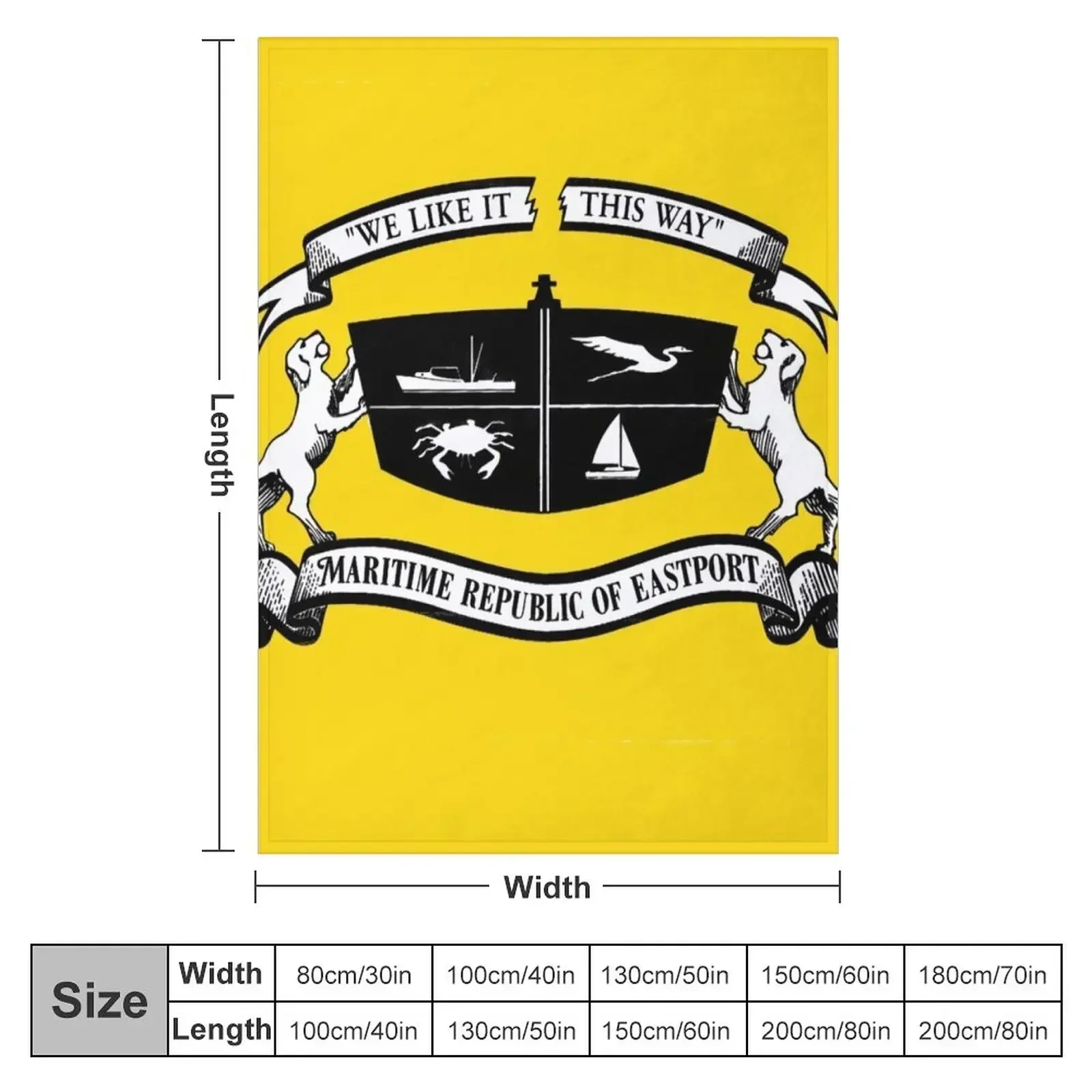 Flag of Maritime Republic of Eastport Throw Blanket Designers Flannel Comforter decorative Retros Weighted Blankets