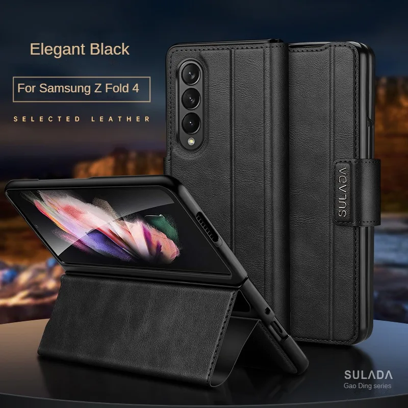 For Huawei Mate X5 Case SULADA High-fixed Magnetic Attraction Bracket Folding Case All-inclusive for Mate X3 X2 Leather Case